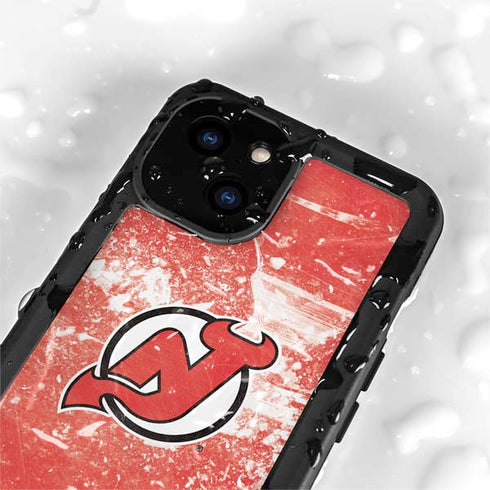 NHL New Jersey Devils Frozen iPhone 15 Plus Waterproof Case